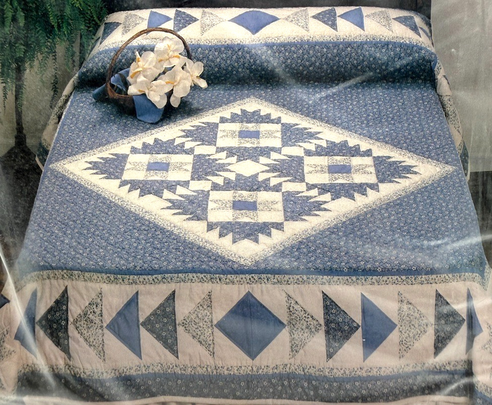 Yours Truly Delectable Mountains Quilt Top Kit #113 Vintage 84 x 101 NOS Sealed